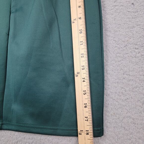 Discovery Clothing Company Skirt Womens M Green Pencil Gold Studs Y2K Art Deco - Picture 7 of 13